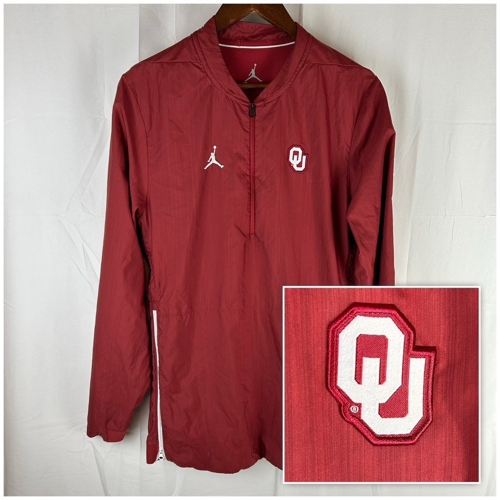 Oklahoma Sooners OU Men's Small Jordan Nike 1/4 Zip Pullover Red Vented 36769X